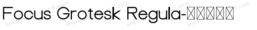 Focus Grotesk Regula字体转换